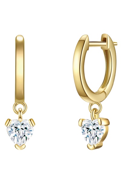 Lulu & Jane Modeschmuckohrcreolen Creolen gelbgold Zirkonia weiß