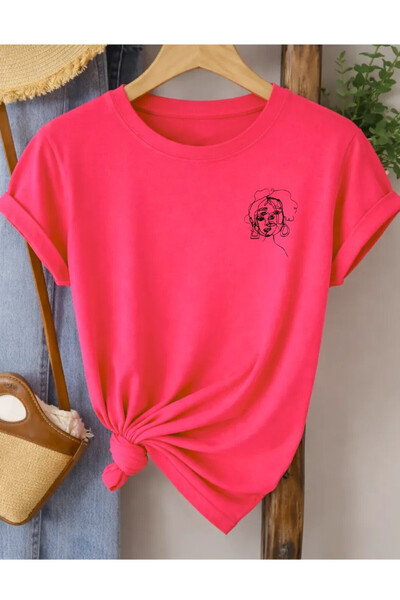 Pink Sky Premium Oversize T-Shirt 100% Βαμβάκι Unisex Άνετη Εφαρμογή Τάση Νέα...