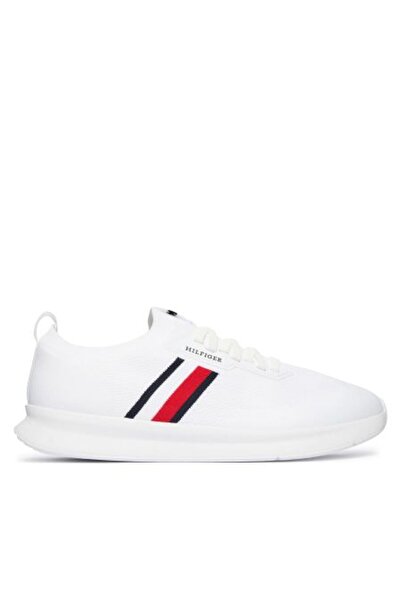 Tommy Hilfiger BEYAZ ERKEK SNEAKER LIGHTWEIGHT KNITTED RUNNER