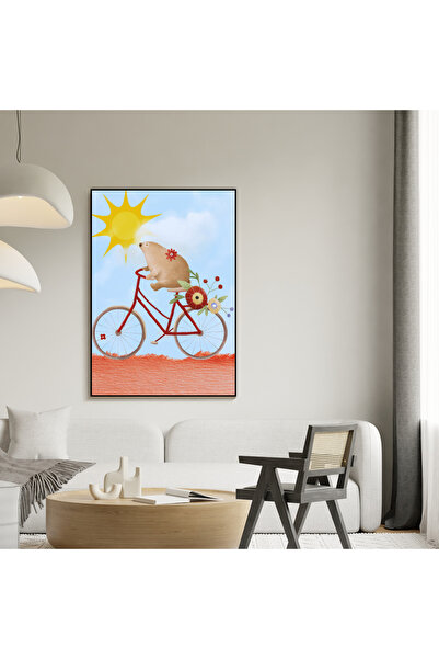 woodretro Μινιμαλιστική Γραμμική Τέχνη Μποέμ Πίνακας Τοίχου με Ξύλινο Πλαίσιο