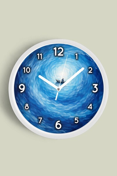 JHAAR Ρολόι τοίχου με σχέδιο ελαιογραφίας – Καλλιτεχνικό, αφηρημένο, μποέμ κα...