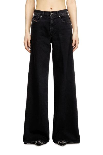 Diesel 1978 D-AKEMI SİYAH KADIN FLARE JEAN PANTOLON