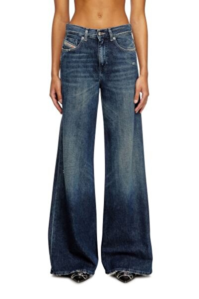 Diesel 1978 D-AKEMI KOYU MAVI KADIN FLARE JEAN PANTOLON