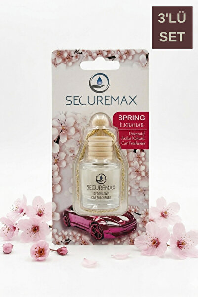 SECUREMAX İlkbahar Çiçeği Kokusu Spring Dekoratif Araba/Oto Kokusu 7 ml x 3 ADET