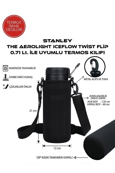 Safir Kamp Stanleye The Aerolight İceflow Twist Flip 0.71 Lt ile Uyumlu Omuz ...