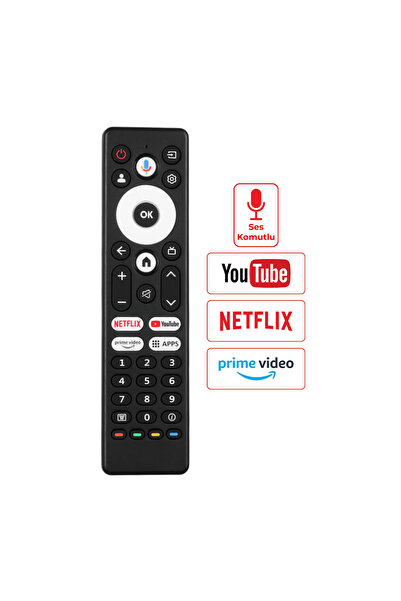 A65E 795B - EKO B43 D 697B - GRUNDİG NETFLIX-YOUTUBE-PRIME-APPS SES KOMUTLU KUMANDA A65E