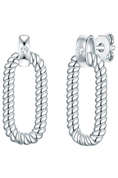 Lulu & Jane Diamantohrhänger Ohrhänger Sterling Silber Diamant weiß