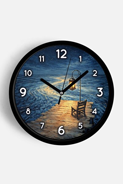 JHAAR Ρολόι τοίχου με σχέδιο ελαιογραφίας – Καλλιτεχνικό, αφηρημένο, μποέμ κα...