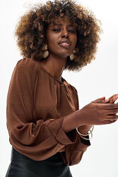 Blue Shadow Chic Gold Women's Blouse 44