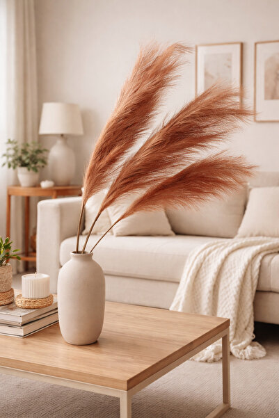YAPAY ÇİÇEKÇİNİZ 120 cm Yapay Pampas Otu 3’lü Set – Dökülmeyen, Premium Kalit...