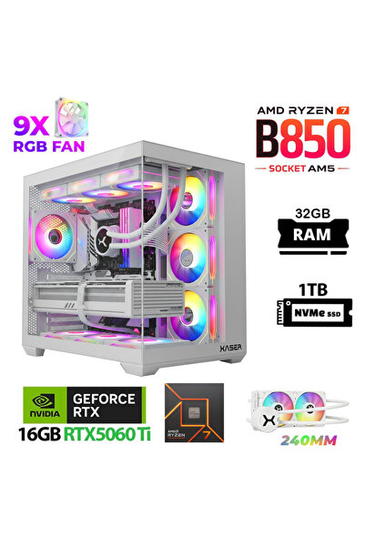 XASER Lexus x690 White Ryzen 7 7800X3D 32GB Ram 1TB M.2 NVMe SSD 16GB RTX5060...