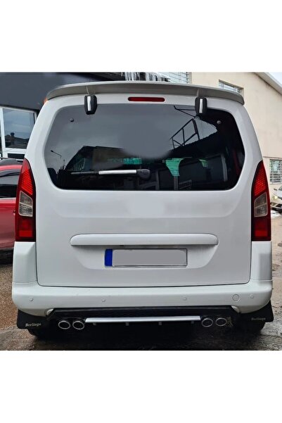 OTO H.İ.T. PEUGEOT PARTNER UYUMLU BODY KİT DİFÜZÖR 4 ÇIKIŞ YUVARLAK GRİ MODEL 3