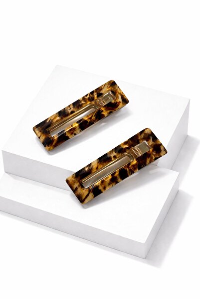 New Obsessions Πόρπη με σχέδια λεοπάρ πολυτελείας 6 εκ. - 2 τεμάχια