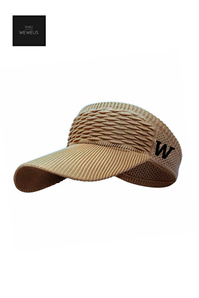 Weweus Women Men Unisex Light Milk Coffee Color W Embroidery Uv Protection Te...