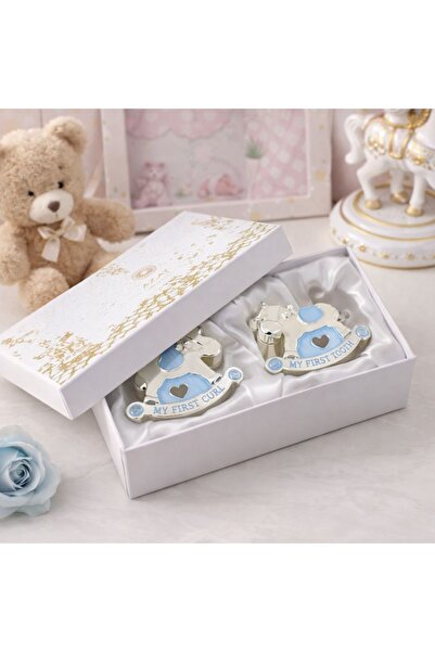 Azay Σετ Δώρου για Αγοράκι – Πρώτο Κούμπωμα & Πρώτο Δόντι, Μπλε Σχέδιο, Περιλ...