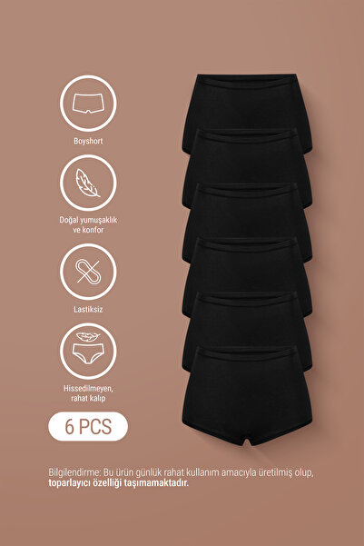 AUW Hissedilmeyen Kalıp Special Sewing Basic Γυναικεία Σλιπ Boyshort Μοντάλ Β...