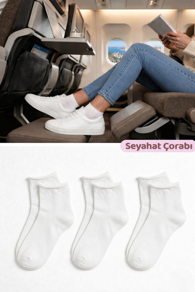Ducks Socks Șosete albe de călătorie fără elastic pentru femei, pachet de 3, ...