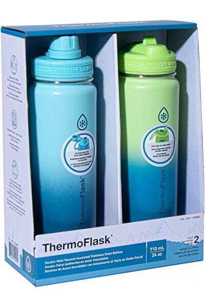 Thermoflask زجاجة ماء معزولة بجدار مزدوج من الفولاذ المقاوم للصدأ، تحافظ على ...