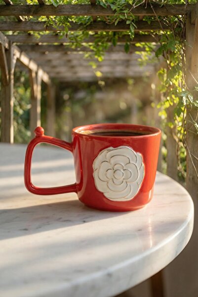 ACAR Diotima Porselen Kupa Kırmızı - 230 ml