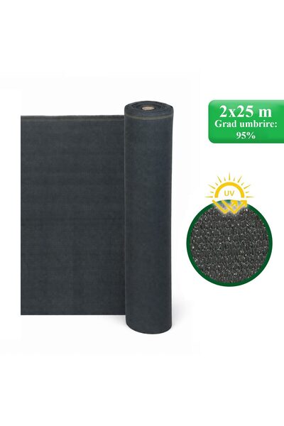 Strend Pro Plasa de umbrire, HDPE, UV, 230 g/mp, grad de umbrire 95%, antraci...