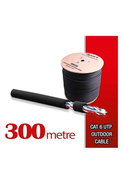 Nif Bilişim 300 Meters High Copper Utp 23Awg 0.58 mm Outdoor Cat6 Cable Outdo...