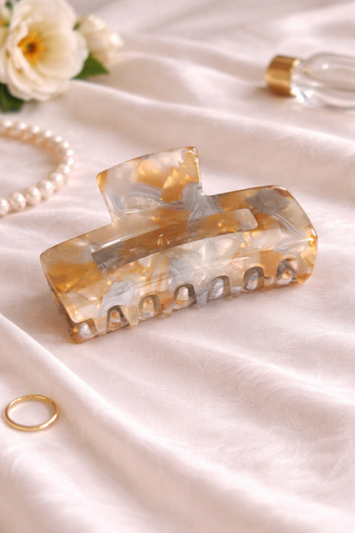 PABALAS Luxury Bone Hairpin – Premium Acetate Large Hair Clip (Patterned Coll...