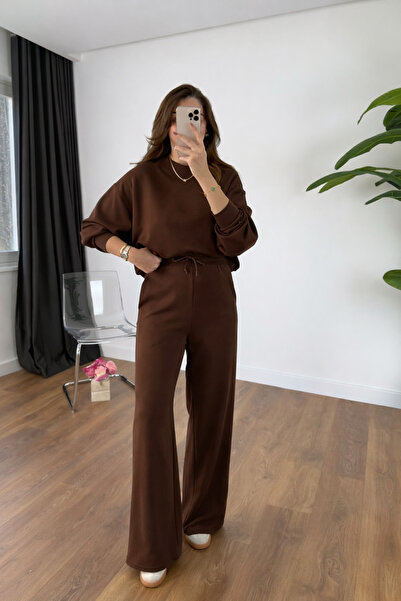 BayBayan Women's Modal High Waist Long Sleeve Bottom Top Tracksuit Set