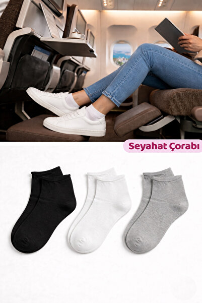 Ducks Socks Women's Non-Elastic Travel Socks 3-Pack Seamless/Premium/Cotton/S...