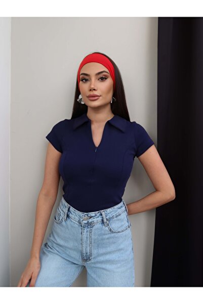 ESRAHELVACI Κοντομάνικο κορμάκι με φερμουάρ