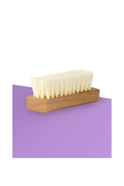 iCleaner Natural Wood Brush White Hard Bristles