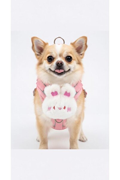 BE ACTİVE Rabbit Dog Harness with Heart Ears, Plush Rabbit Figure, Adjustable...