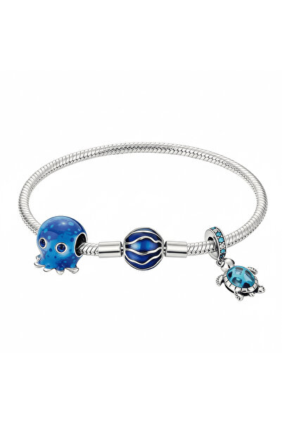 Belora Βραχιόλι με Γούρια Θαλάσσιας Αγάπης με Τυρκουάζ 20εκ.