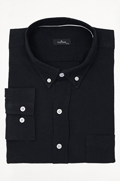 Tudors Ανδρικό πουκάμισο μεγάλου μεγέθους, μακρυμάνικο, 100% βαμβακερό λινό, ...