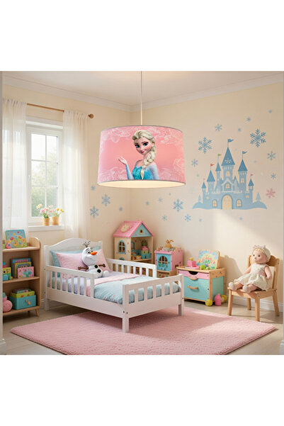 MEKTA HOME Prenses Kız Desenli Motifli Çocuk Odası Avize