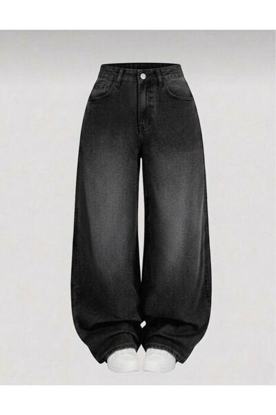 St.Poll Washed Vintage Unisex Large Size Baggy Jeans