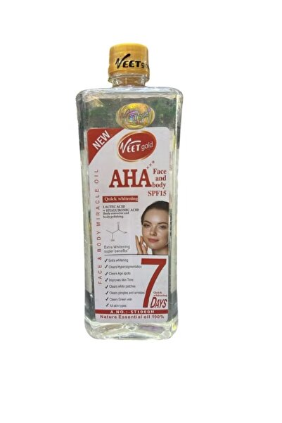 Veet Gold AHA Face and Body Oil SPF15 1000ml - Lactic Acid + Hyaluronic Acid,...