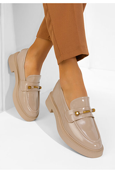 B T Shoes Mocasini dama lacuiti Letissia bej