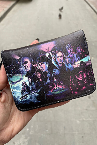 Köstebek Stranger Things Vintage Art Short Wallet