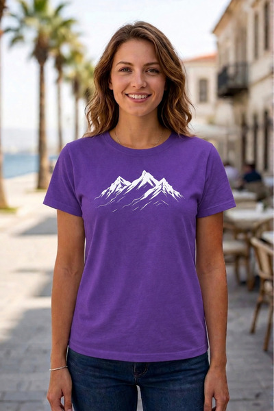 VODEXA Tricou supradimensionat pentru femei SIRA DAGLAR, imprimat, 100% bumba...