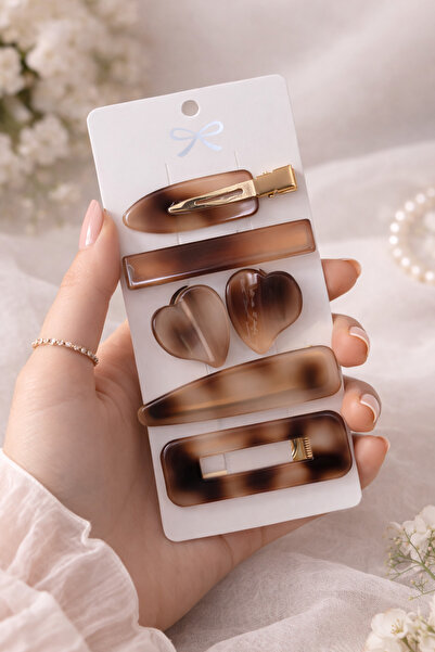 PABALAS Σετ 5 ακρυλικών κλιπ μαλλιών – Κομψά κλιπ μαλλιών με επιλογές χρωμάτω...