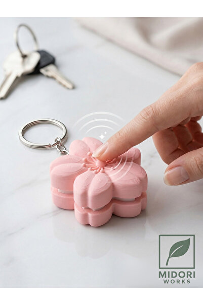 MidoriWorks Midori Works Puf Sakura Macaron Clicker Anahtarlık - Fidget Stres...
