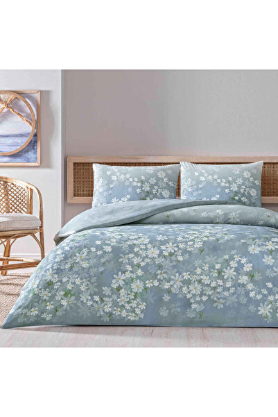 Taç Санта Ранфорс Комплект двоен плик за завивка, син