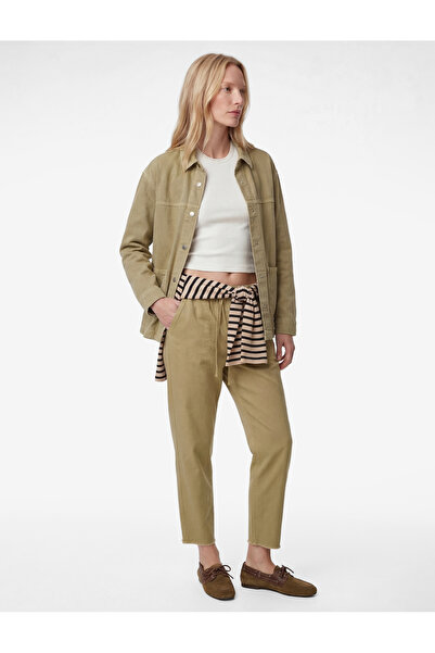 Koton Άνετο κλασικό παλτό με γιακά και Με λεπτομέρεια τσέπης κουμπιά, μακρυμά...