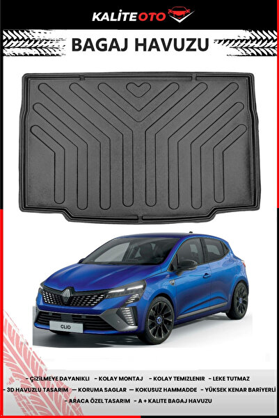 ko kaliteoto Renault Clio 5 2025 Model 4D Bagaj Havuzu Araca Özel Birebir Uyu...