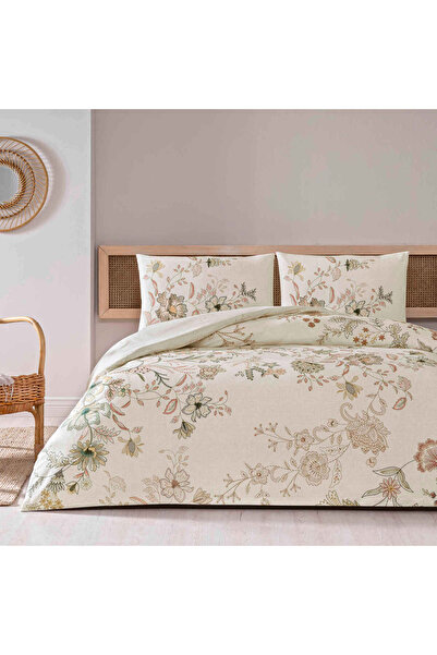 Taç Despina Ranforce Double Duvet Cover Set Ecru