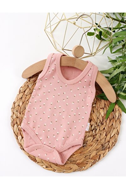 MiniKids Βρεφικό κορμάκι, Αμάνικο μπλουζάκι Ace Trase σε χρώμα ροζ της σκόνης...