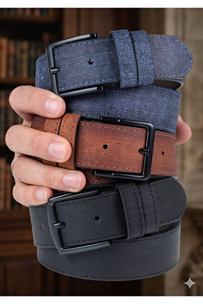 Deribond Ανδρική ζώνη (3 τεμάχια) Κατάλληλη για τζιν και παντελόνι καμβά