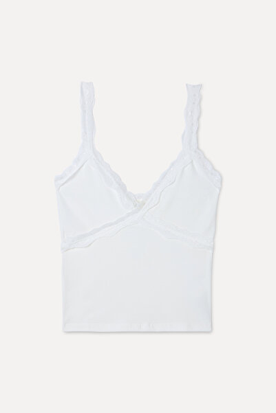 Mudo Lace Fitted Open Neck Tank Top