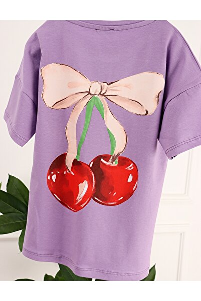MiniKids Tricou Ciresele, model cu mov