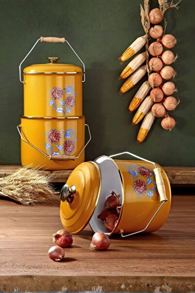 Bonera Emaye Bakraç 18 cm Hardal Sarısı